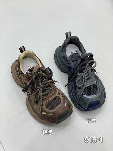 。918-1 厚底真皮网面小怪兽老爹鞋女新款透气休闲小众复古运动鞋