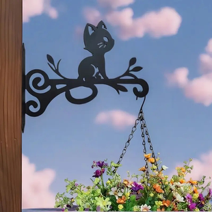 重型铁质挂钩植物吊篮适用于户外花灯风铃支架便于安装阳台猫影