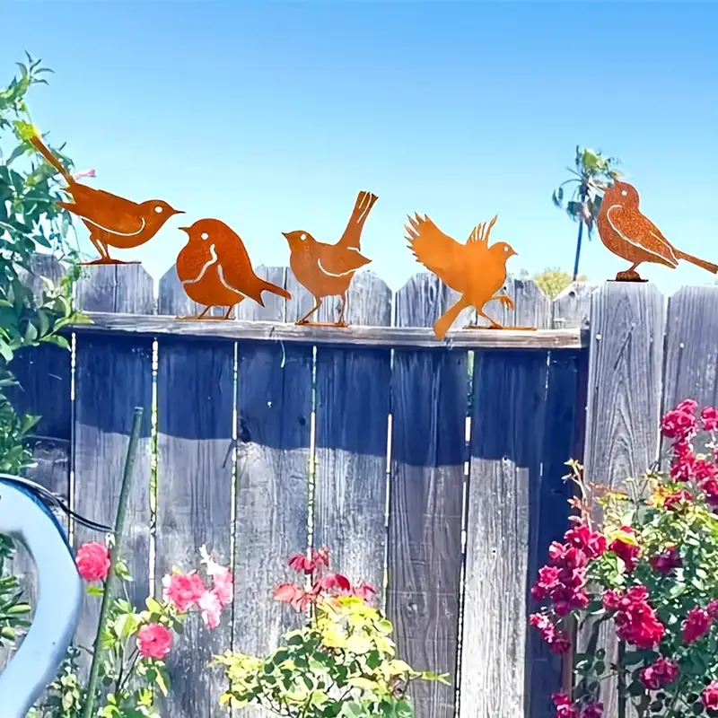 生动铁艺鸟摆件生锈金属鸟园艺树桩户外花园场景装饰庭院栅栏,家居饰品,户外/庭院摆件,淘宝优惠券,粉丝福利购,淘宝优惠卷