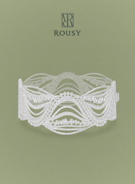 《蕾丝图鉴：潮汐》ROUSY复古原创小众高级感轻奢重工s925银手镯