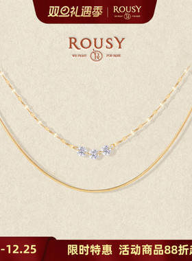 《露珠链》复古设计感简约百搭日常通勤叠戴纯银双层锁骨项链女