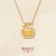 香水瓶设计复古感显白精致小众百搭纯银镀金锁骨项链女 晴空