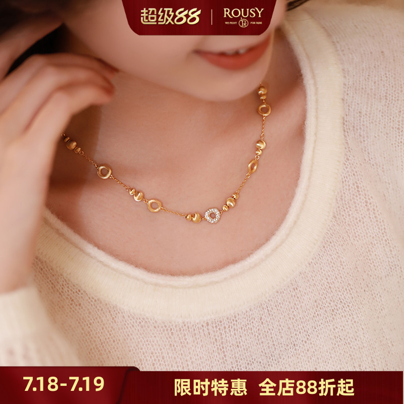 《甜甜圈》复古设计高级感小众精致秋冬礼物纯银锁骨项链女款