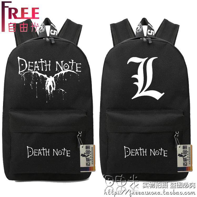 2024动漫周边双肩包背包 Death Note 死亡笔记帆布电脑包男女书包