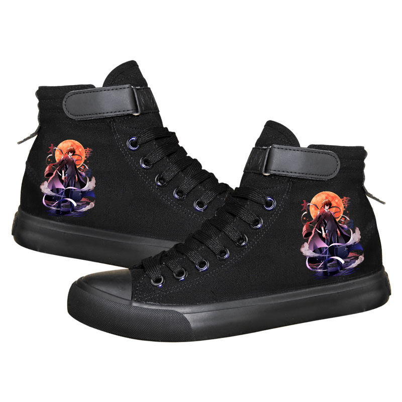 2024龙年日漫文豪野犬印花魔术贴帆布鞋休闲透气街潮男女款学生秋