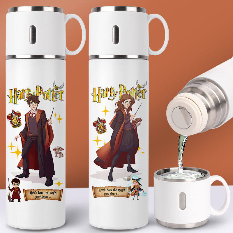 2024哈利波特保温杯周边学生水杯子初中生上学可爱卡通手提304不
