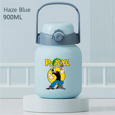 2024大力水手动漫茶水分离便携吸管水壶学生保温水杯双饮嘟嘟杯大