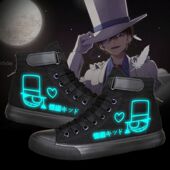 2024龙年怪盗基德预告函周边动漫名侦探柯南鞋 子夜光学生帆布鞋 男