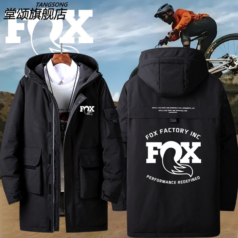2026fox racing前叉队版越野山地自行车logo羽绒服外套男女新款上