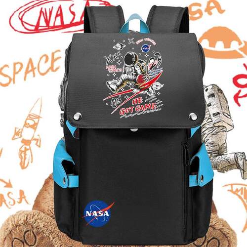 2024nasa周边美国航空航天局个性时尚街头潮流学生书包双肩背包男
