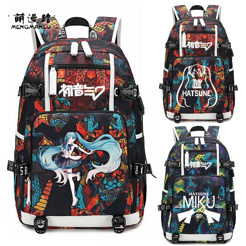 2024初音未来动漫书包雪初音周边背包男女学生二次元双肩包大容量