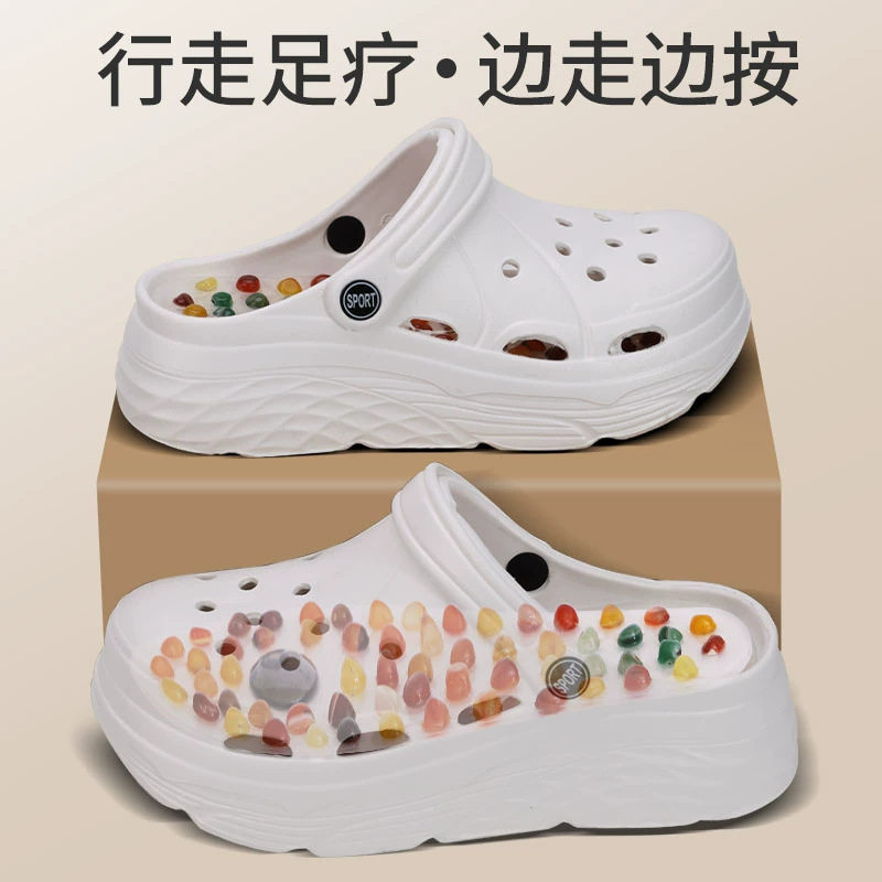 按摩凉鞋女士夏季2025新款eva防臭滑洞洞鞋经络脚底穴位厚底拖鞋,女鞋,洞洞鞋,淘宝优惠券,粉丝福利购,淘宝优惠卷