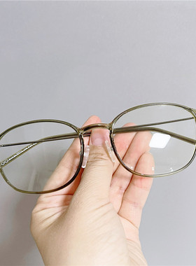 超轻绿色tr90近视眼镜框女方形圆脸配有度数眼睛架鼻托款防滑大框