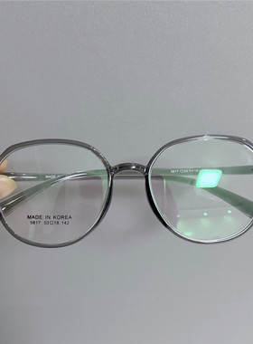 超轻TR90圆脸近视眼镜框可配高度数男镜架女眼睛架灰色抗蓝光大框