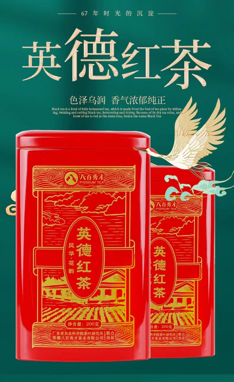 八百秀才 风华英德红茶特级养胃红茶2022新茶散装罐装