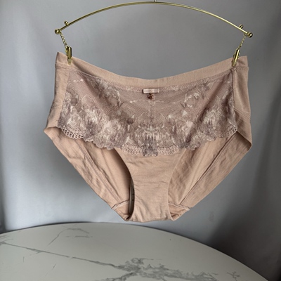 黛**莫代尔天丝蕾丝中腰平角内裤87-2295 no退换