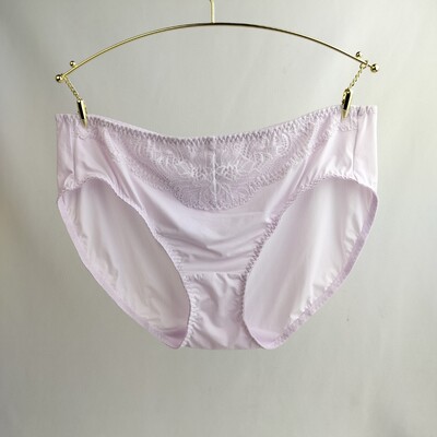 黛**简约燕草蕾丝内裤女亲肤中低腰三角裤E003921