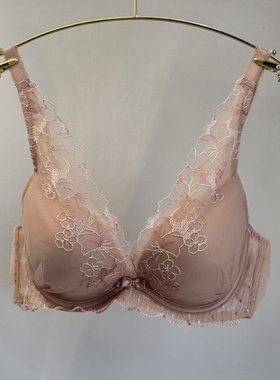 A22 黛安F水盈双生花内衣女小胸聚拢文胸16-8858 no退换