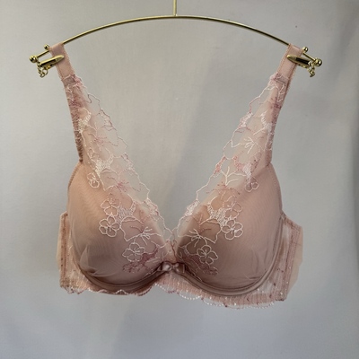 A22 黛安F水盈双生花内衣女小胸聚拢文胸16-8858 no退换