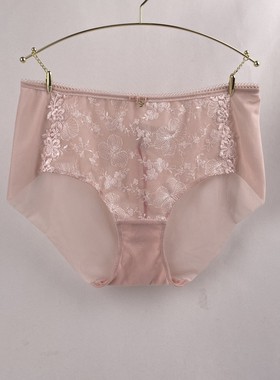 黛**金标蕾丝无痕中腰平角裤87-2294 NO退换