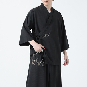 风冰丝七分袖汉服套装宽松大码禅意道袍居士茶225+2311-P120图片