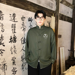 风新中式牛仔衬衫刺绣复古长袖上衣电商A100-C333-P65图片