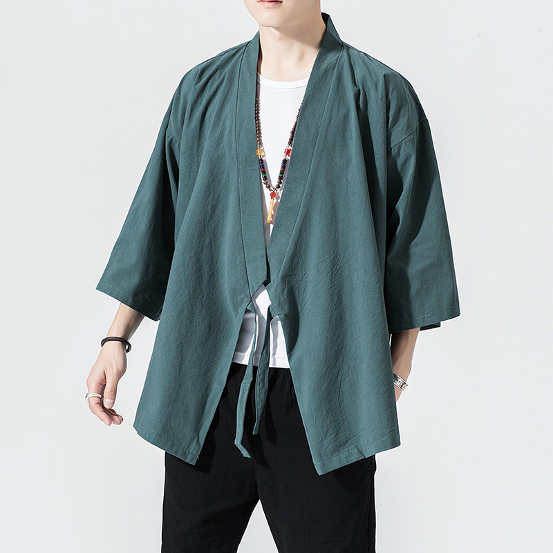 风纯色汉服开衫道袍DSA100-906-P50，男装民族服装，电商A100