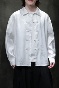 风提花衬衫男士长袖新中式男装盘扣唐装汉服电商A100-C39-P65图片