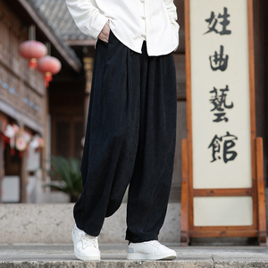 灯芯绒纯色宽松萝卜裤电商A100-K2558-P55图片