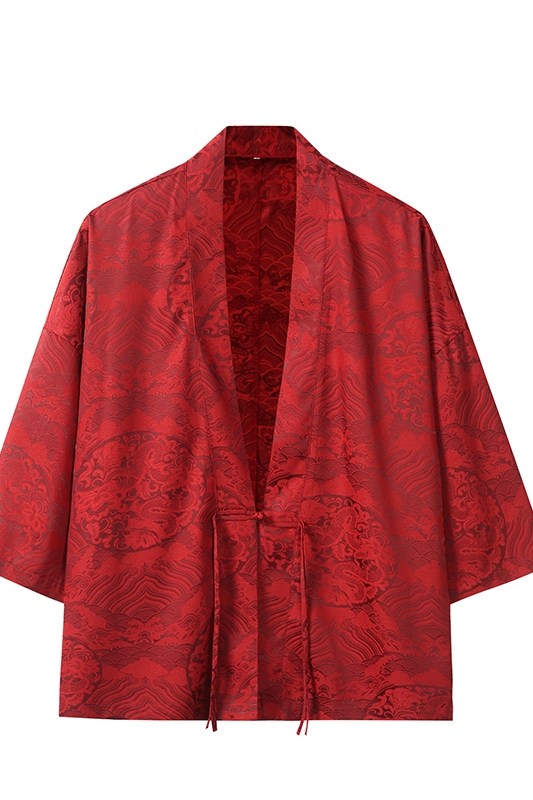 风龙纹冰丝汉服开衫外套古风禅服居士服道袍披风A100-721-P40,男装民族服装,电商A100