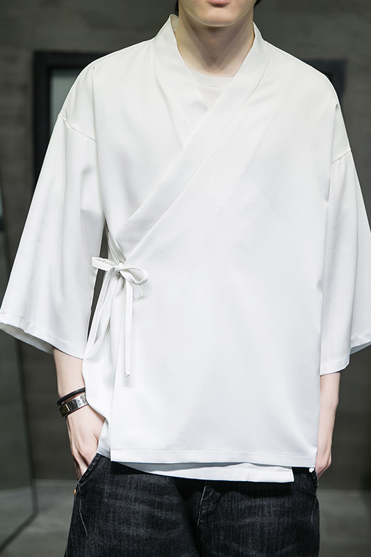 夏风日系风纯色休闲汉服开衫加大加宽加码电商A100-Y116-P55,男装民族服装,电商A100