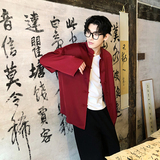 风新中式唐装长袖宽松衬衫电商A100-C91-P65，男装衬衫，电商A100