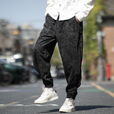 盘扣压花束脚裤风民族风加大码休闲裤电商A100-182-P60，男装民族服装，电商A100