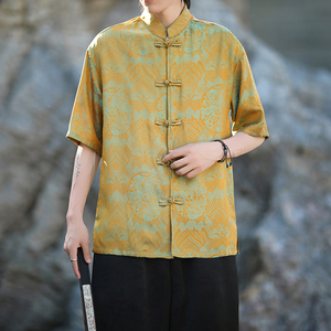 风新中式印花汉服衬衫电商A100-C311-P75图片