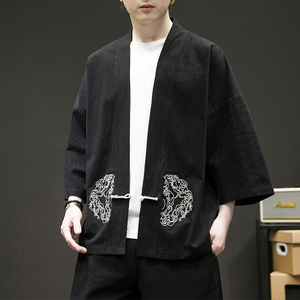 风汉服开衫刺绣盘扣精致防晒电商A100-731-p50男士宽松限68图片