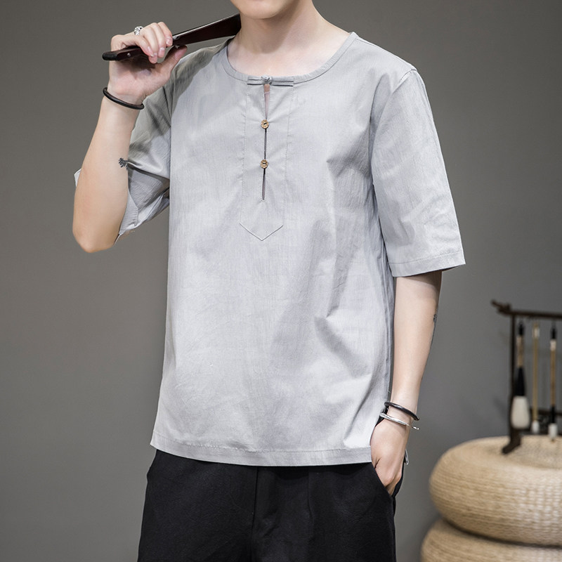 中国风大码中国扣衬衫钱塘4018-6653-P50,男装衬衫,电商A100