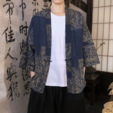春夏新款民族风文艺时尚风开衫防晒衣电商A100-716-P40，男装民族服装，电商A100