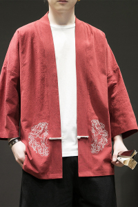 风汉服开衫刺绣盘扣精致防晒电商A100-731-p50男士宽松限68图片