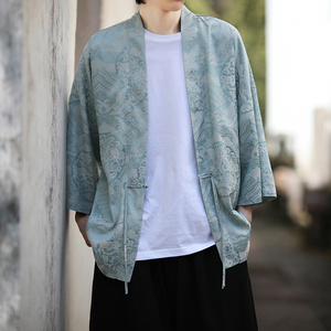 风龙纹冰丝汉服开衫外套古风禅服居士服道袍披风A100-721-P40