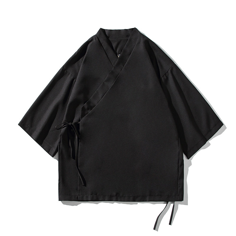 夏季风纯色休闲汉服开衫日系加大加宽加码电商A100-Y116-P55,男装民族服装,电商A100