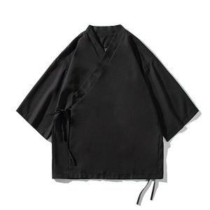 夏季风纯色休闲汉服开衫日系加大加宽加码电商A100-Y116-P55图片