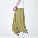 全亚麻束脚裤休闲宽松电商A100-QM2520-P140，男装休闲裤，电商A100