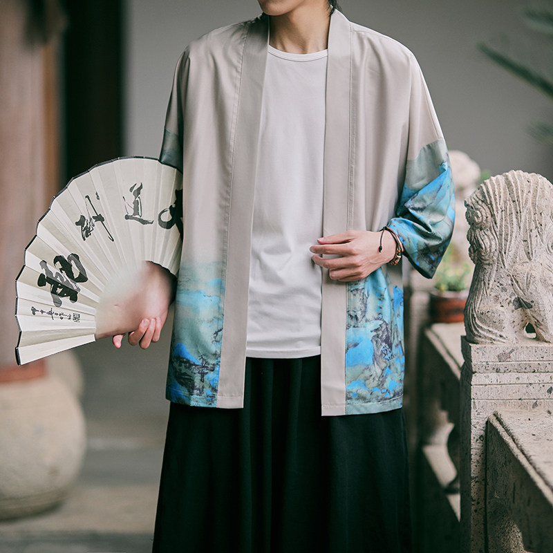 风画印花开衫防晒服DSA100-1013-P50,男装风衣,电商A100