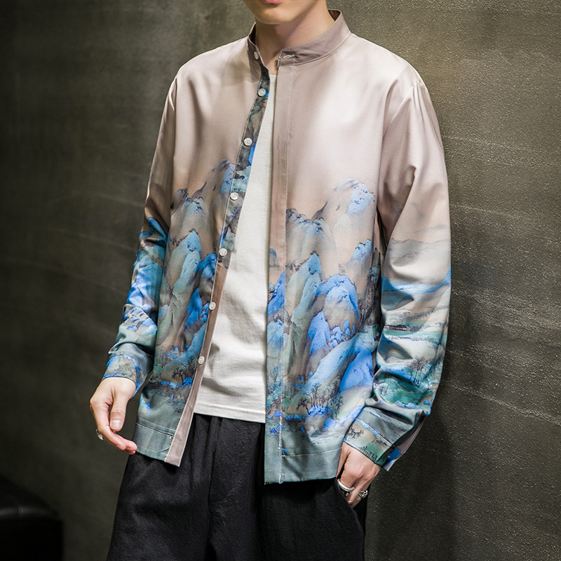 风画衬衫电商A100-1001-P60,男装衬衫,电商A100
