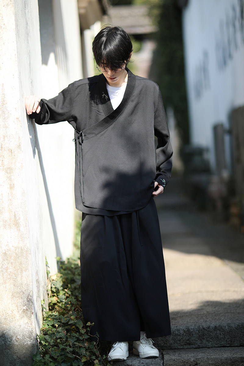 风汉服套装刺绣外袍防晒和尚服电商A100-7799+236-P110,男装民族服装,电商A100