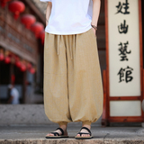棉新风百搭宽松束脚灯笼裤哈伦裤电商A100-k2551-P75，男装休闲裤，电商A100