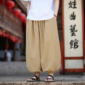 棉新风百搭宽松束脚灯笼裤哈伦裤电商A100-k2551-P75图片