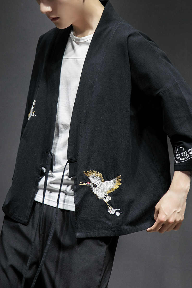 民族风绣花开衫DSA100-712-P30防晒服,男装民族服装,电商A100