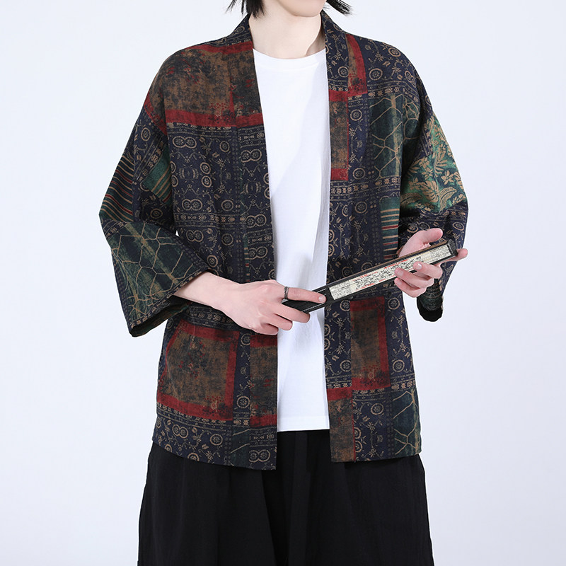 春夏新款民族风文艺时尚风开衫防晒衣电商A100-793-P40,男装防晒衣,电商A100