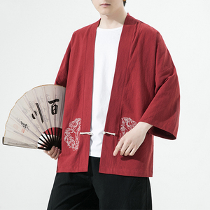 风汉服开衫刺绣盘扣精致防晒电商A100-731-p50男士宽松限68图片